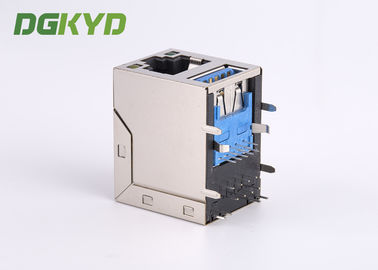 2x1 Stack RJ45 USB Connector Combo Jack W / USB 3.0 1-1909119-4 RoHS Compliance
