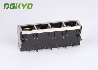 4 Port RJ45 Multiple Port Connectors With 100M Magnetics Module