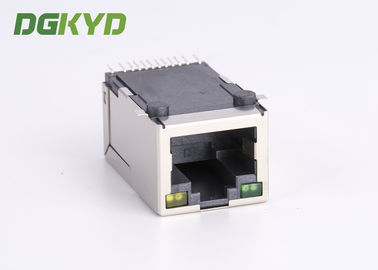 Shielded 10/100 Base 8P8C SMT RJ45 PCB Connector Intergrated Magnetics