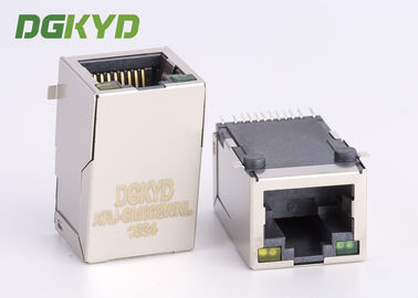 Shielded 10/100 Base 8P8C SMT RJ45 PCB Connector Intergrated Magnetics