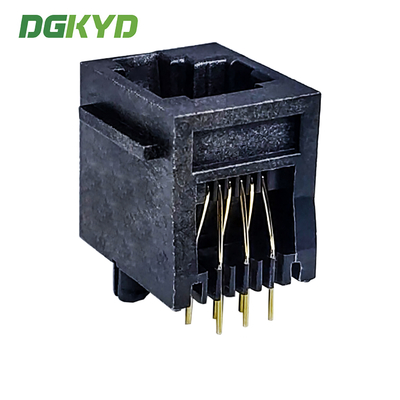 RJ12 Ethernet connector 1X1 6P6C with ear left buckle fully plastic DGKYD5222LE1166IWA1DY1