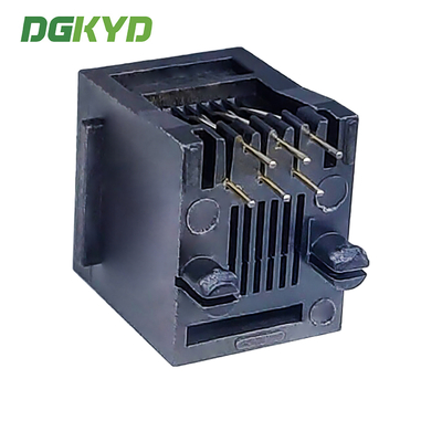 RJ12 Ethernet connector 1X1 6P6C with ear left buckle fully plastic DGKYD5222LE1166IWA1DY1