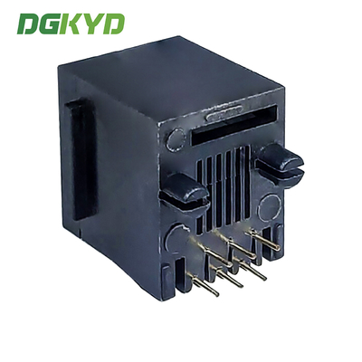RJ12 Ethernet connector 1X1 6P6C with ear left buckle fully plastic DGKYD5222LE1166IWA1DY1