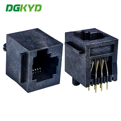 RJ12 Ethernet connector 1X1 6P6C with ear left buckle fully plastic DGKYD5222LE1166IWA1DY1