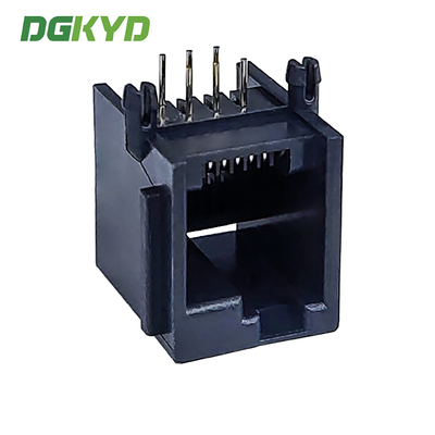 RJ12 Ethernet connector 1X1 6P6C with ear left buckle fully plastic DGKYD5523LE1166IWA1DY1