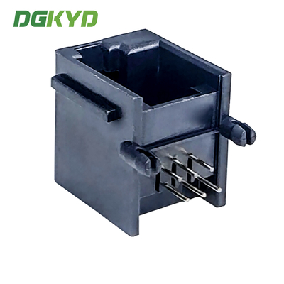 RJ12 Ethernet connector 1X1 6P6C with ear left buckle fully plastic DGKYD5523LE1166IWA1DY1