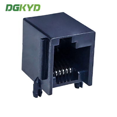 RJ12 Ethernet connector 1X1 6P6C with ear left buckle fully plastic DGKYD5523LE1166IWA1DY1