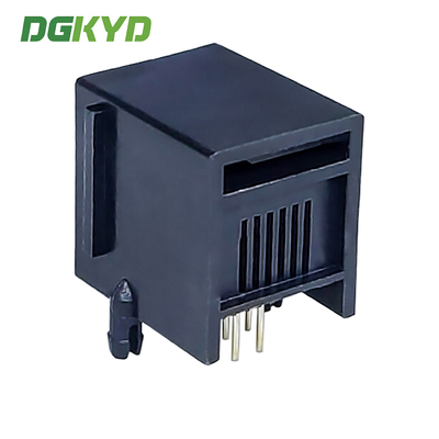 RJ12 Ethernet connector 1X1 6P6C with ear left buckle fully plastic DGKYD5523LE1166IWA1DY1