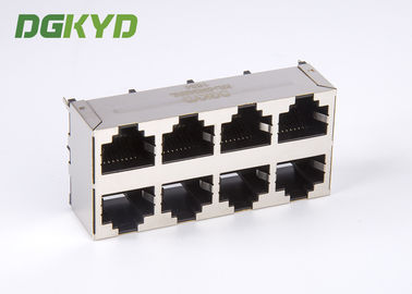 Vertical Rj45 Jack 2X4 Top Entry E6588-A59124-L Rj45 Connector Without Magnetics