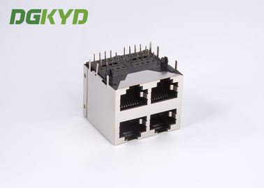 KRJ-5921S8P8C2X2NL Shielded Ethernet Rj45 Jack Stack Mj Assy 8pos 2x2 Cat5