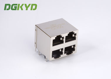 KRJ-5921S8P8C2X2NL Shielded Ethernet Rj45 Jack Stack Mj Assy 8pos 2x2 Cat5