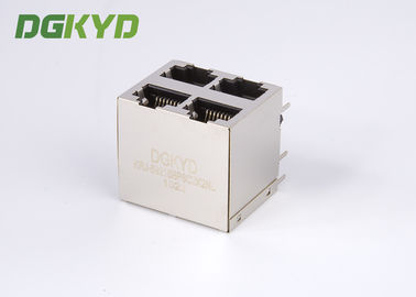 KRJ-5921S8P8C2X2NL Shielded Ethernet Rj45 Jack Stack Mj Assy 8pos 2x2 Cat5