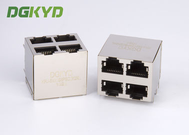 KRJ-5921S8P8C2X2NL Shielded Ethernet Rj45 Jack Stack Mj Assy 8pos 2x2 Cat5
