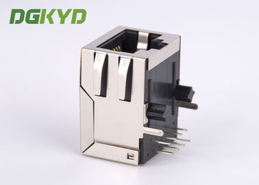 90 Degree Cat 5 5e RJ45 Single Port Integrated Magnetics Connector Module RJ45 With Transformer