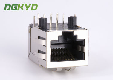 90 Degree Cat 5 5e RJ45 Single Port Integrated Magnetics Connector Module RJ45 With Transformer