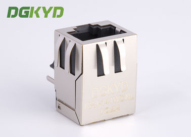 90 Degree Cat 5 5e RJ45 Single Port Integrated Magnetics Connector Module RJ45 With Transformer