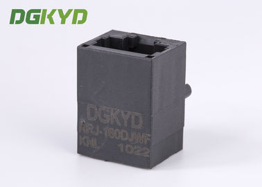 10/100 BASE 1x1 Tab Down RJ45 Network Connector with transformer PBT black