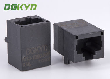 10/100 BASE 1x1 Tab Down RJ45 Network Connector with transformer PBT black