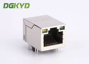 Metal Shielded 100MB RJ45 Integrated Magnetics Connector Module With POE Single Port Tap Up