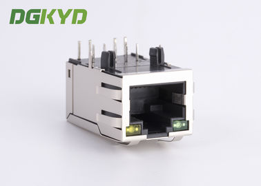 Telecom Connector With Integrated Magnetics RJ45 Modular Jack Single Port 25.4mm
