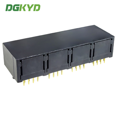 RJ45 Multi Port Connector 1X4 8P8C Light Free All Plastic Gold-plated G/Fu DGKYD59211488IWA1DY1