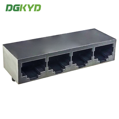 RJ45 Multi Port Connector 1X4 8P8C Light Free All Plastic Gold-plated G/Fu DGKYD59211488IWA1DY1