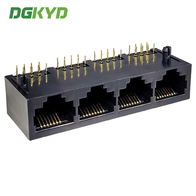 RJ45 Multi Port Connector 1X4 8P8C Light Free All Plastic Gold-plated G/Fu DGKYD59211488IWA1DY1