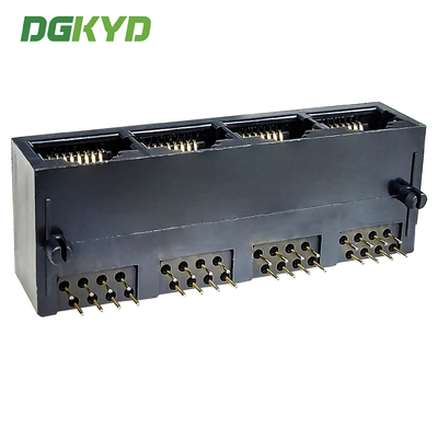 RJ45 Multi Port Connector 1X4 8P8C Light Free All Plastic Gold-plated G/Fu DGKYD59211488IWA1DY1