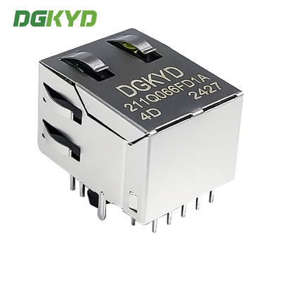 RJ45 Network Connector 1000M Base-T Integrated Filter With Light Strip Shielding Modular Interface DGKYD211Q066FD1A4D