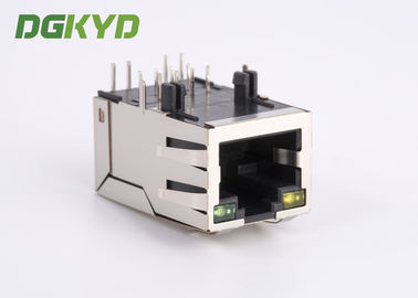 Single port tab up 8 Pin RJ45 Modular Jack Shielded with Y/G LED manufacturer