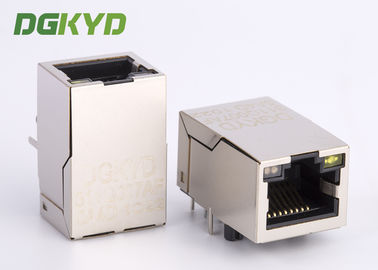 Metal Shielded gigabit ethernet RJ45 Single Port magnetics connector module customized RJ45 With Transformer