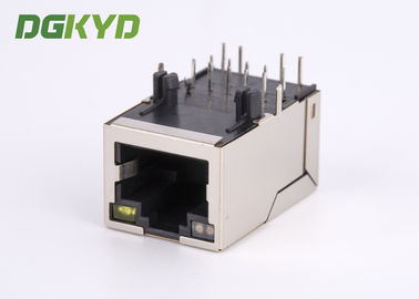 Shield single port tab up gige cat6 rj45 modular jack with magnetics Made in China RJ45 With Transformer