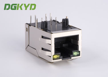 1x1 single port RJ45 Ethernet Connector 100Mb cat 5 manetic modular jack G/Y led