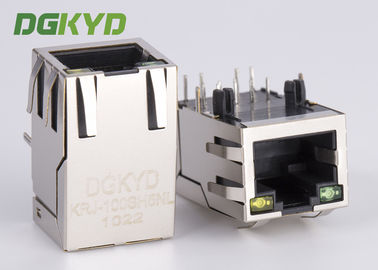 1x1 single port RJ45 Ethernet Connector 100Mb cat 5 manetic modular jack G/Y led