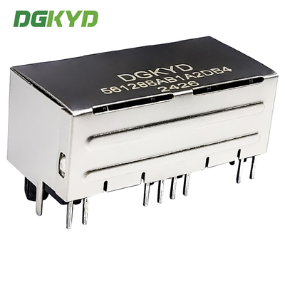 Dual Port RJ45 90 Degree Straight Plug Connector 8P8C With Light Gold-plated 6U Modular Socket DGKYD561288AB1A2DB4