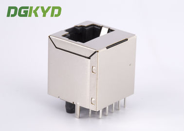 Customized single port vertical RJ45 Modular Jack PCB Mount PoE ethernet connector
