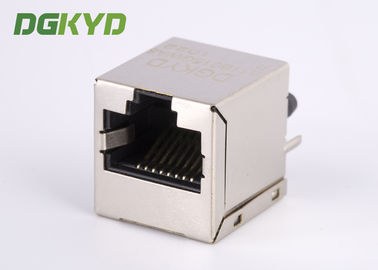 Customized single port vertical RJ45 Modular Jack PCB Mount PoE ethernet connector