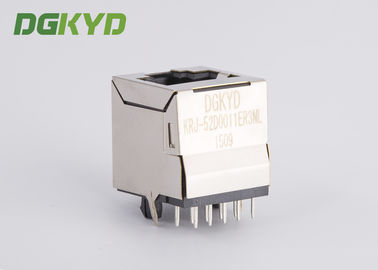 180 degree top insertion CAT6 10 pins 10 contacts RJ45 Shielded Connector