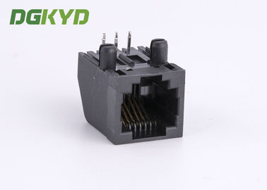 Unshield 6p6c Rj12 Phone Jack RJ11 Jack Single Port With Side Entry