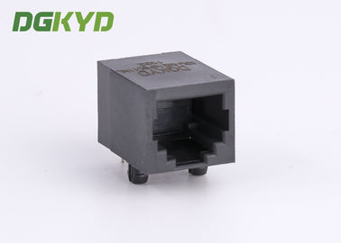 PBT Black Single Port Right Angle 6 Pins 6 Contacts RJ11 Jack Phone Socket