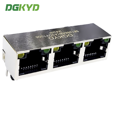 RJ45 Connector Without Filter 1X3 Connector 8P8C Network Interface DGKYD561388AB1A3DY1006