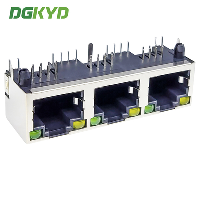 RJ45 Connector Without Filter 1X3 Connector 8P8C Network Interface DGKYD561388AB1A3DY1006