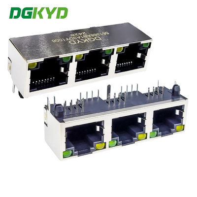 RJ45 Connector Without Filter 1X3 Connector 8P8C Network Interface DGKYD561388AB1A3DY1006