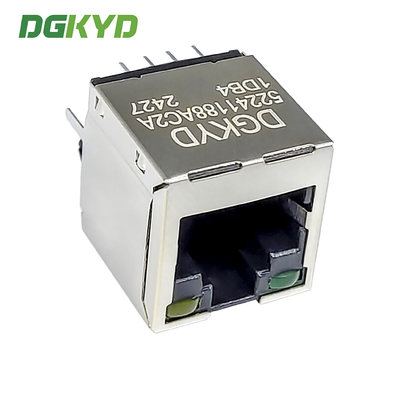 180 Degree Vertical Socket RJ45 Network Port Connector 8P8C Interface DGKYD52241188AC2A1DB4