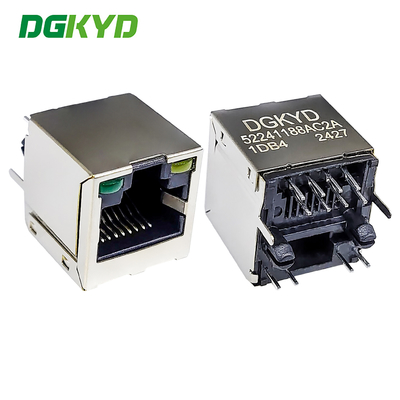 180 Degree Vertical Socket RJ45 Network Port Connector 8P8C Interface DGKYD52241188AC2A1DB4