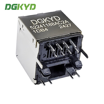 180 Degree Vertical Socket RJ45 Network Port Connector 8P8C Interface DGKYD52241188AC2A1DB4