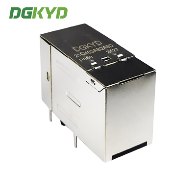 Stackable RJ45 Connector With Gigabit Interface And Multi Port Connector DGKYD21Q403AB2A5DP068(POE+)