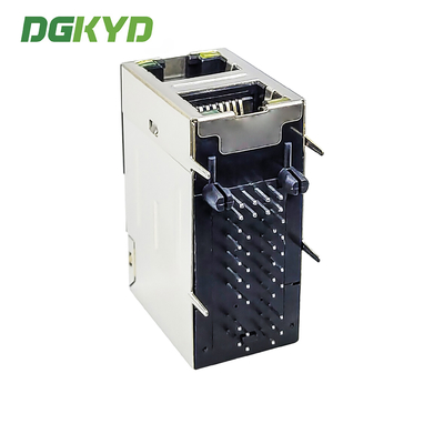 Stackable RJ45 Connector With Gigabit Interface And Multi Port Connector DGKYD21Q403AB2A5DP068(POE+)