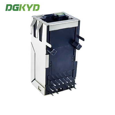 RJ45 Single Port Filter Network Connector With Light And Shielding PBT DGKYD411Q008DF3A1D