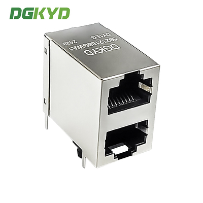 RJ45 Multi Port Shielded Connector Without Light Strip Shielding Stacked Type DGKYD59212188GWA1DY1EG
